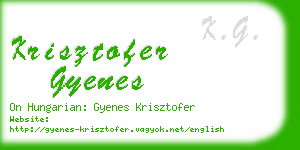 krisztofer gyenes business card